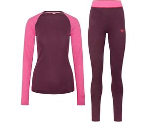 Kari Traa - Technicality Merino wool Base layers set - Kaia Set Wine for Women in Wool - Size L - Burgundy Burgundy L