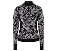 Kari Traa - Women's Saga Half Zip - Merino base layer size XL, grey/black