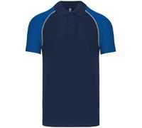 Kariban Baseball Cotton Short Sleeve Contrast Colour Piqué Polo Shirt