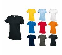 Kariban Ladies' short-sleeved V-neck T-shirt K381 - Womens, 100% Cotton