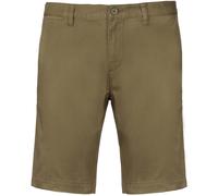 (2XL, Light Khaki) Kariban Mens Chino Bermuda Shorts