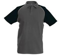 Kariban Mens Contrast Baseball Polo Shirt T-shirt Szs S-XXXL / N/A N/A RW702