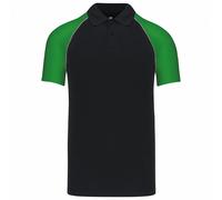 Kariban Mens Contrast Pique Baseball Polo Shirt PC6389