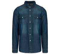 Kariban Mens Denim Long-Sleeved Shirt PC6224