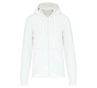Kariban Men's Friendly Full Zip Hoodie in White | Size: Medium Kariban White M