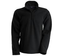Kariban Mens Enzo 1/4 Zip Fleece Top (L) (Black)