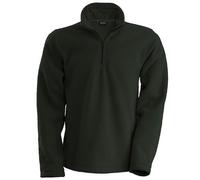 Kariban Mens Enzo 1/4 Zip Fleece Top (L) (Dark Grey)