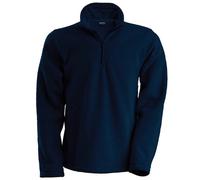 Kariban Mens Enzo 1/4 Zip Fleece Top (L) (Navy)