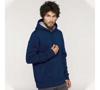 Kariban Men's Heavy Contrast Hooded Sweatshirt Hoodie in Navy | Size: Medium Kariban Navy M