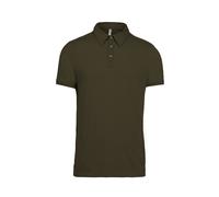 Kariban Men's Jersey Knit Polo Shirt in Light Khaki | Size: Medium Kariban Light Khaki M