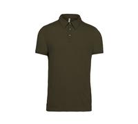 Kariban Men's Jersey Knit Polo Shirt in Light Khaki | Size: Small Kariban Light Khaki S