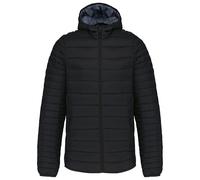 Kariban Men's Lightweight Hooded Down Jacket in Black | Size: Large Kariban Black L