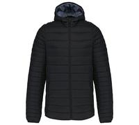 Kariban Men's Lightweight Hooded Down Jacket in Black | Size: Medium Kariban Black M