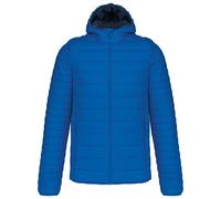 Kariban Men's Lightweight Hooded Down Jacket in Blue | Size: Medium Kariban Blue M