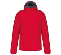 Kariban Men's Lightweight Hooded Down Jacket in Red | Size: 2XL Kariban Red 2XL