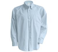 Kariban Men's Long Sleeve Easy Care Oxford Shirt in Blue | Size: Large Kariban Blue L