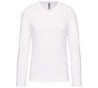 Kariban Men's long-sleeved V-neck T-shirt K358 - Mens, 100% Cotton, Oeko-Tex