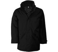 Kariban Men's Padded Parka Jacket, Black, 14 (Manufacturer Size:X-Large)