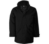 Kariban Mens Parka Jacket High Collar Showerproof Full Length Zip Outdoor Jacket