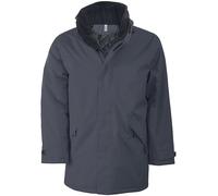 Kariban Mens Parka Jacket High Collar Showerproof Full Length Zip Outdoor Jacket