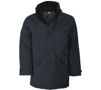 Kariban Mens Parka Jacket High Collar Showerproof Full Length Zip Outdoor Jacket