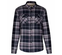 Kariban Men's Sherpa Lined Checked Shirt Jacket in Dark Grey | Size: Large Kariban Dark Grey L