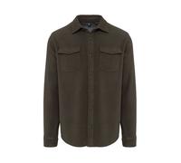 Kariban Men's Sherpa Lined Fleece Overshirt in Khaki | Size: Small Kariban Khaki S