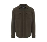 Kariban Men's Sherpa Lined Fleece Overshirt in Khaki | Size: Large Kariban Khaki L