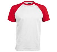 Kariban Mens Short Sleeve Baseball T-Shirt 9 Colours S-2XL RW705