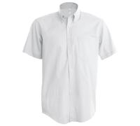 Kariban Men's Short Sleeve Easy Care Oxford Shirt in White | Size: Medium Kariban White M