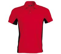 Kariban Mens Short Sleeve Flag Polo Shirt (Dual Colour) Szs RW704