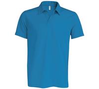 Kariban Men's Short Sleeve Performance Polo Shirt in Aqua | Size: Medium Kariban Aqua M