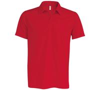Kariban Men's Short Sleeve Performance Polo Shirt in Red | Size: Large Kariban Red L