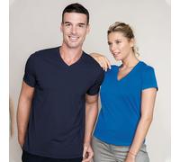 Kariban Men's Short Sleeve V Neck Slim Fit T-Shirt in Navy | Size: 2XL Kariban Navy 2XL