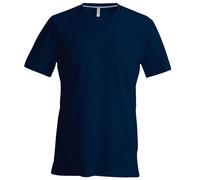 Kariban Men's Short Sleeve V Neck Slim Fit T-Shirt in Navy | Size: Medium Kariban Navy M