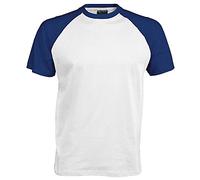 Kariban Men's Short-Sleeved Baseball T-Shirt - Blue - L