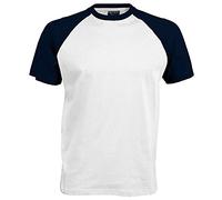 Kariban Men's Short-Sleeved Baseball T-Shirt - Blue - L