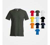Kariban Men's short-sleeved V-neck T-shirt K357 - Mens, 100% Cotton, Oeko-Tex
