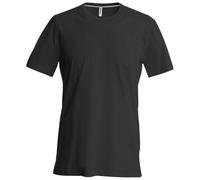 Kariban Men's Slim Fit Short Sleeve Crew Neck T-Shirt, Black, Size M