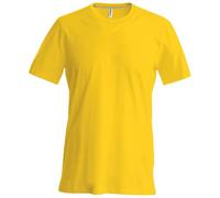Kariban Men's Slim Fit Short Sleeve Crew Neck T-Shirt, Yellow, Size L
