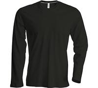 Kariban NoTrash2003 Long Sleeved Crew Neck T-Shirt, Easy to Wear in 20 Colours and Sizes S, M, L, XL, 2XL, 3XL and 4XL - Black - X-Large