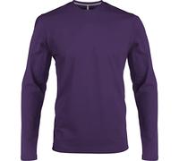 Kariban NoTrash2003 Long Sleeved Crew Neck T-Shirt, Easy to Wear in 20 Colours and Sizes S, M, L, XL, 2XL, 3XL and 4XL - Purple - Large