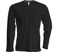 Kariban NoTrash2003 Long Sleeved Crew Neck T-Shirt, Easy to Wear in 20 Colours and Sizes S, M, L, XL, 2XL, 3XL and 4XL - Black - XXXX-Large