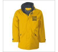 Kariban Personalised Custom Text High Collar Parka Full Zip Showerproof Jacket