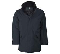 Kariban Quilted Parka Mens Waterproof Jacket with Hood and Pockets