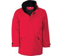 Kariban Quilted Parka - Red, XL, Men