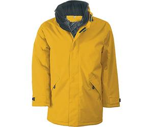Kariban Quilted Parka - Yellow, L, Men