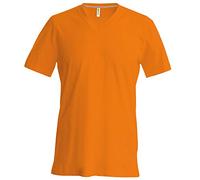 Kariban Short sleeve v neck t shirt Orange 4XL