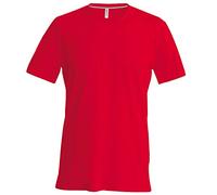 Kariban Short sleeve v-neck t-shirt Red M