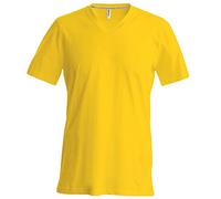 Kariban Short sleeve v neck t shirt Yellow 4XL